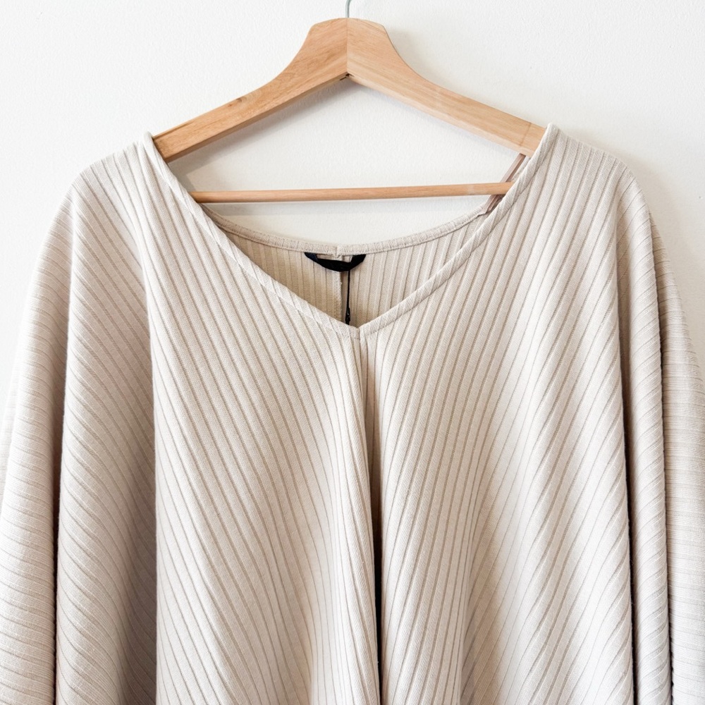 Zara Beige V-Neck Cape Size Small - Picture 10 of 11